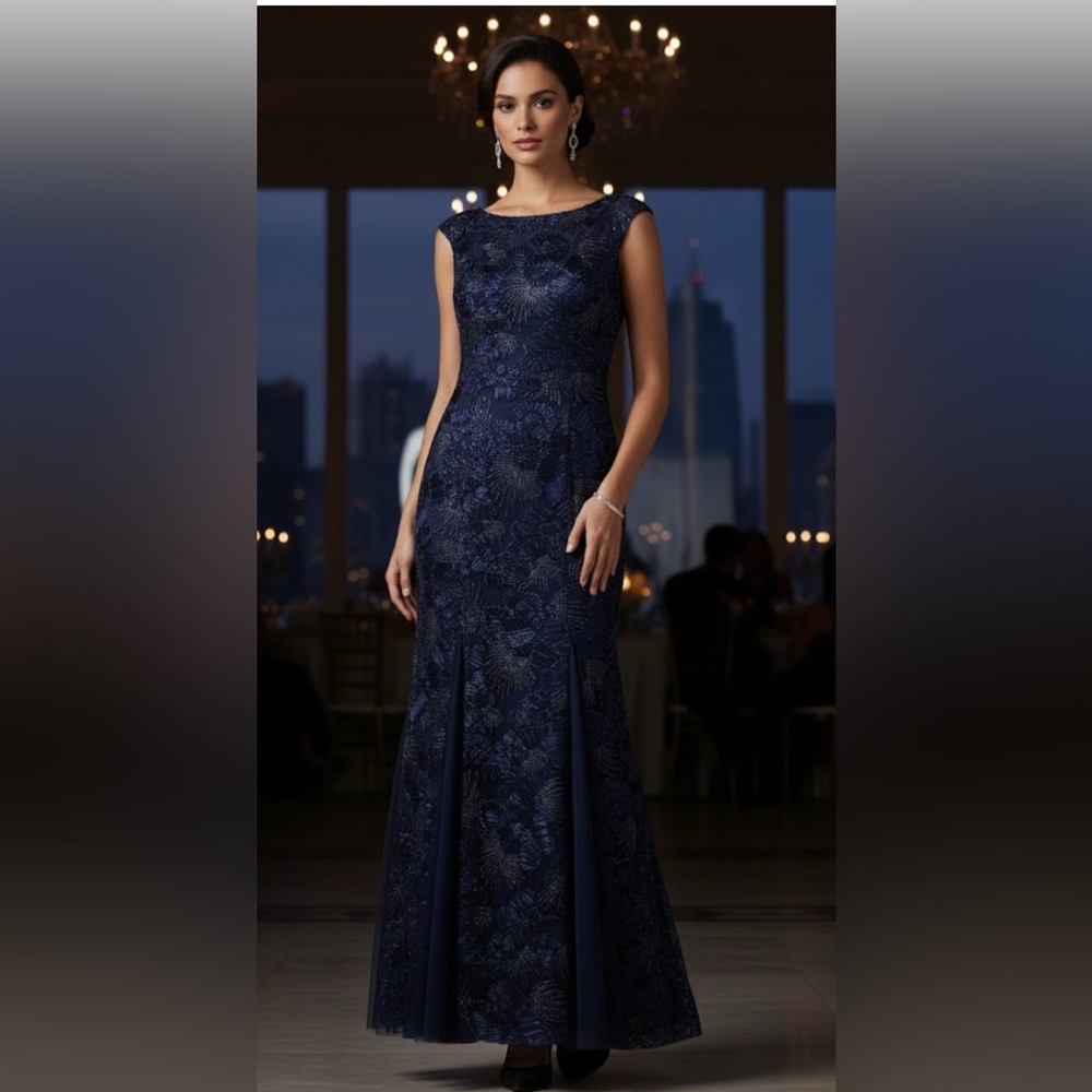 Alex Evenings Elegant Navy dress